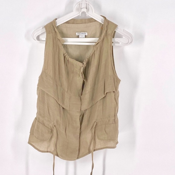 COCo Cobana Pull String Waist Safari Top S - Picture 1 of 8